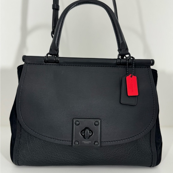 COACH Drifter Carryall in Black Leather & Jet Black Micro Wallet - Picture 2 of 15